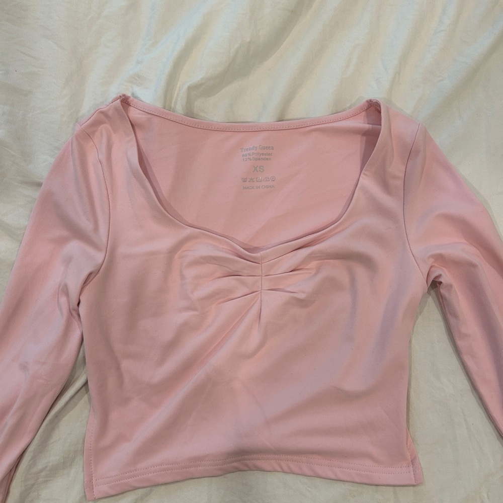 Women's Pink Long Sleeve Top